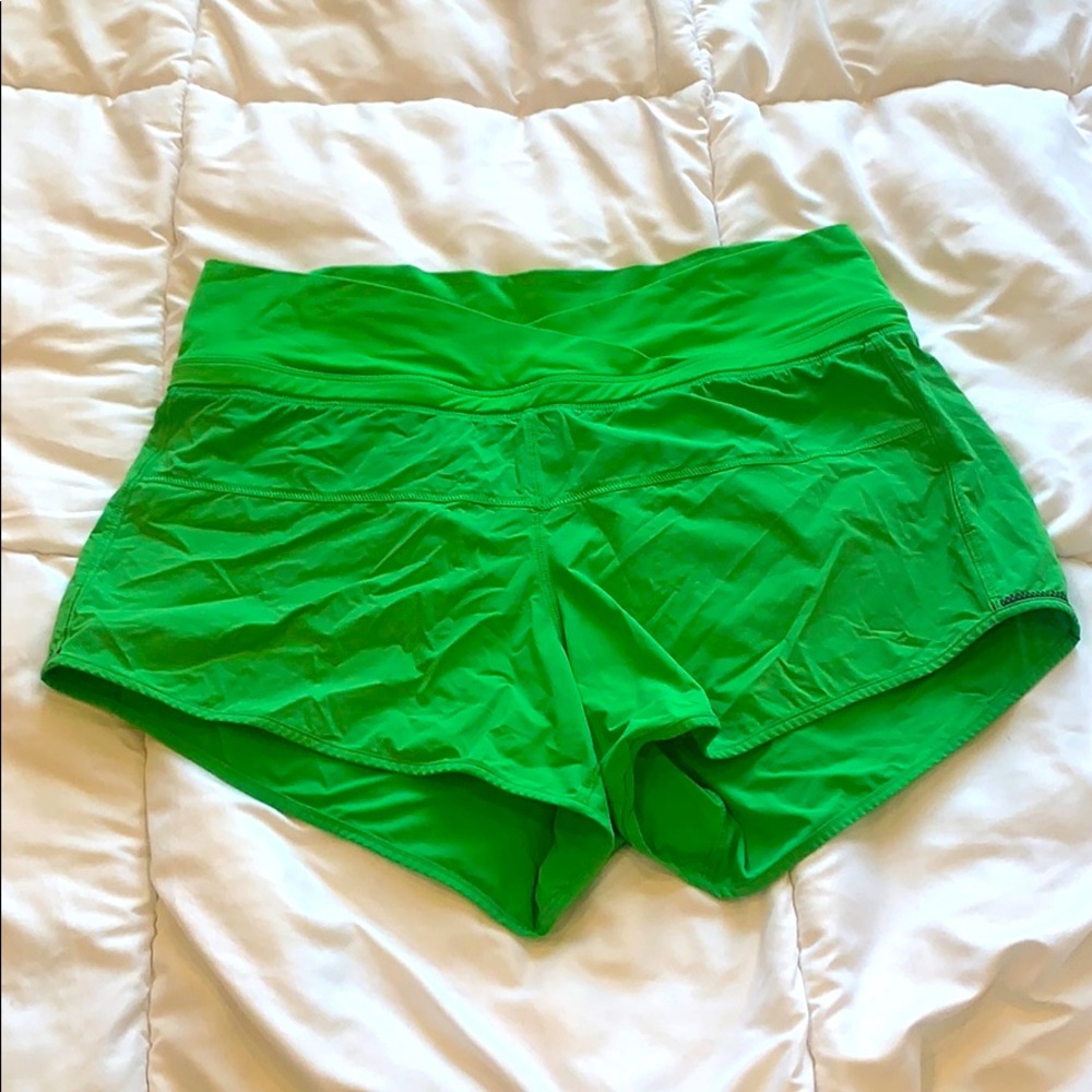 Lime green lululemon shorts size 8
